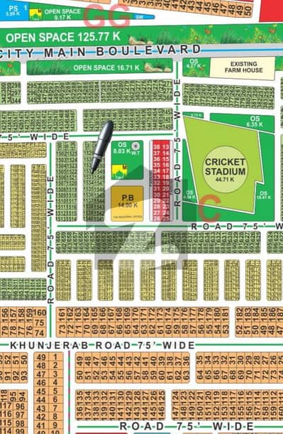 *Golden Opportunity for Investment and Your Dream Home Possession Plot Available For Sale 10-Marla Plot No. 1534-C Block Situated on Carpet Road Near Cricket Stadium Mosque Park Commercial & 200-Feet Chenab Road All dues clear