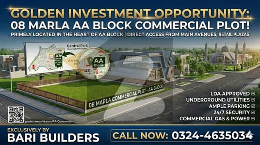 Prime Commercial Investment: 8 Marla Commercial Plot in AA-Block!