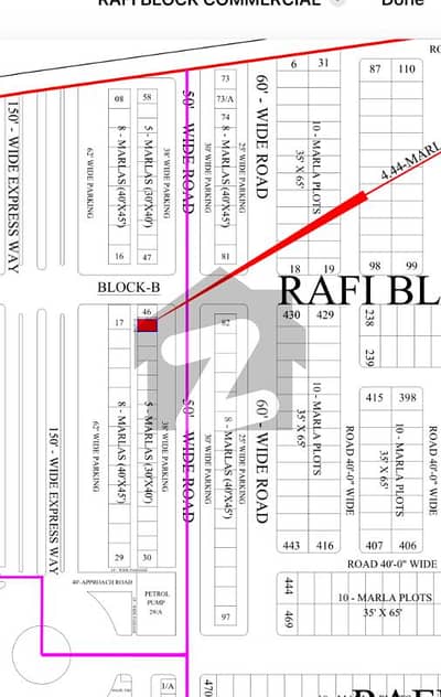 4.44 Marla Commercial Plot Available For Sale in Rafi Block Sector E Bahria Town Lahore