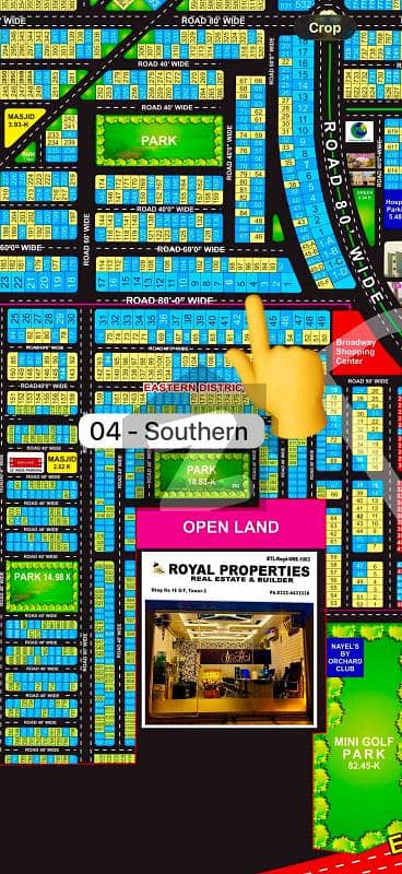 1 Kanal Super Hot Builder Location Developed Plot In Southern Block For Sale In Very Reasonable price