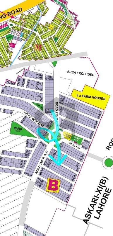 1 Kanal Plot prime location Block B phase 9prism DHA Lahore