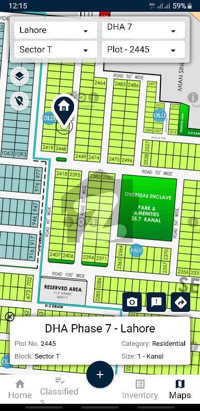 ڈی ایچ اے فیز 7 ڈیفنس (ڈی ایچ اے),لاہور میں 1 کنال رہائشی پلاٹ 3.25 کروڑ میں برائے فروخت۔