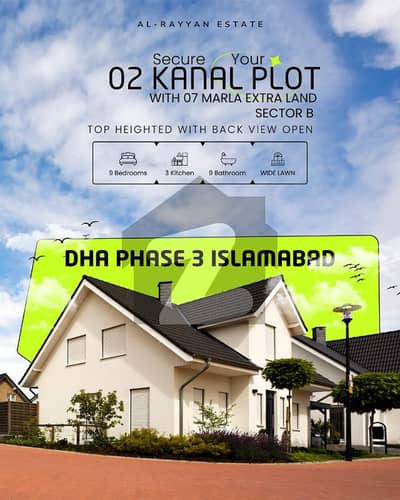 ڈی ایچ اے ڈیفینس فیز 3 ڈی ایچ اے ڈیفینس,اسلام آباد میں 2 کنال رہائشی پلاٹ 9.9 کروڑ میں برائے فروخت۔