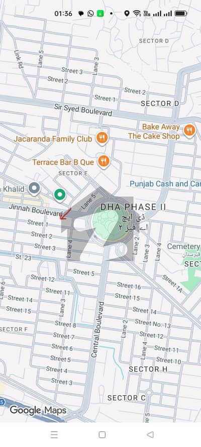 ڈی ایچ اے ڈیفینس فیز 2 ڈی ایچ اے ڈیفینس,اسلام آباد میں 1 کنال رہائشی پلاٹ 6.8 کروڑ میں برائے فروخت۔