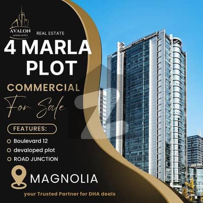 Title: 4 Marla Commercial Plot for Sale in DHA Phase 7, MagnoliaSector Main Boulevard 12
