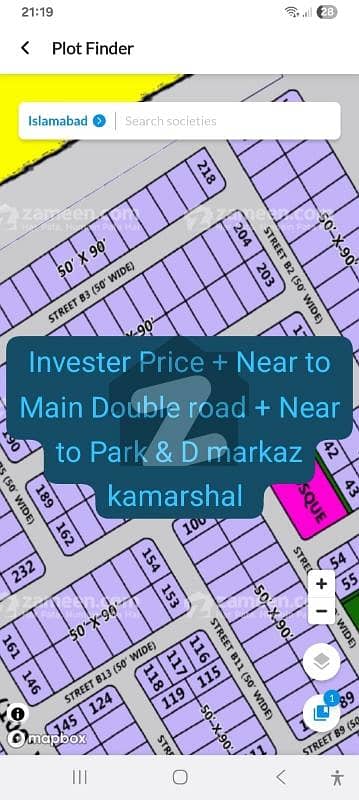 Invester Price + Near to Main Double road + Near to Park & D markaz kamarshal + Highted location , 1 Kanal Plot For sale in B block.