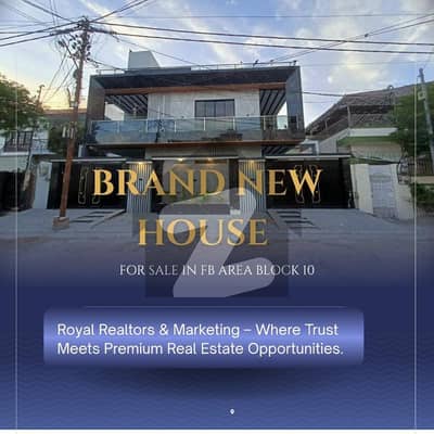 Luxury Brand New House for Sale in FB Area Block 10 Karachi 400 Sq Yards