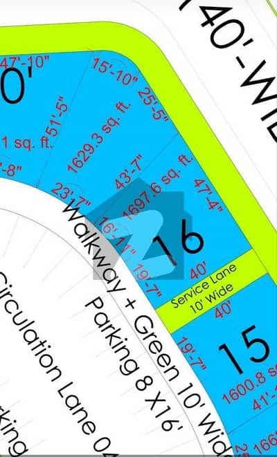 Semi Corner Commercial Plot with 40 Front and Extra land