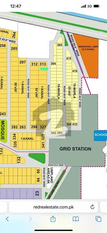 1 Kanal Plot DHA Phase 8, IVT Green Z1 Block