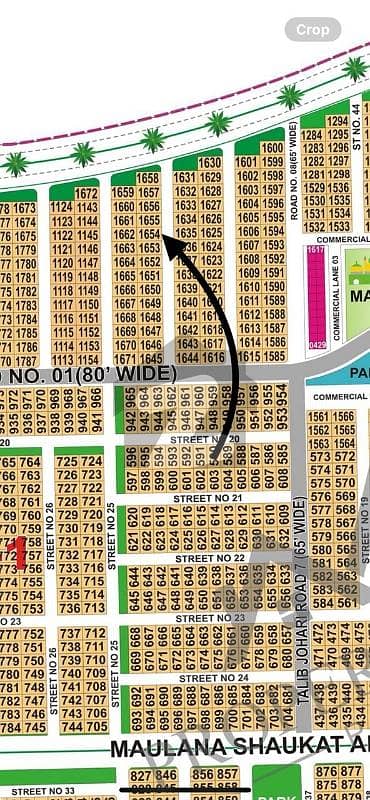 DHA Multan sector F 1 kanal residential plot near to park, Masjid and commercial.