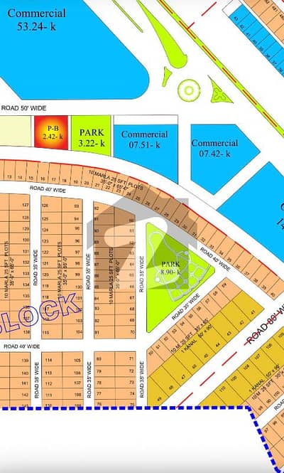 10.11 Marla Plot For Sale In G Block Of Al Jalil Garden