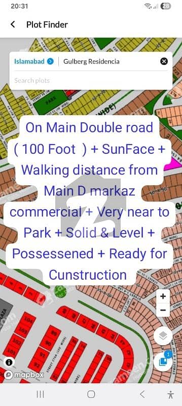 On Main Double road ( 100 Foot ) + Direct with Owner + SunFace + Walking distance from Main D markaz commercial + Very near to Park + Solid & Level + Possessened + Ready for Cunstruction, 10 Marla Plot For Sale in Most Prime F block .