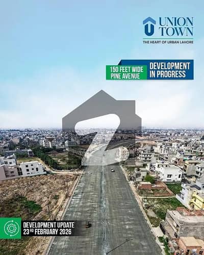 3 MARLA RESIDENTIAL Plot In Union Town, On 2 Years Easy Instalments Abdul Sattar Edhi Road, Lahore