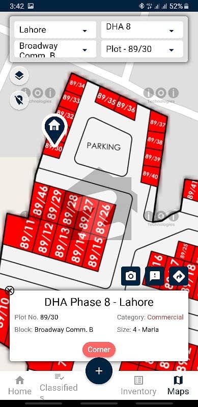 B block 4 MARLA COMMERCIAL PLOT 40SQF EXTRA