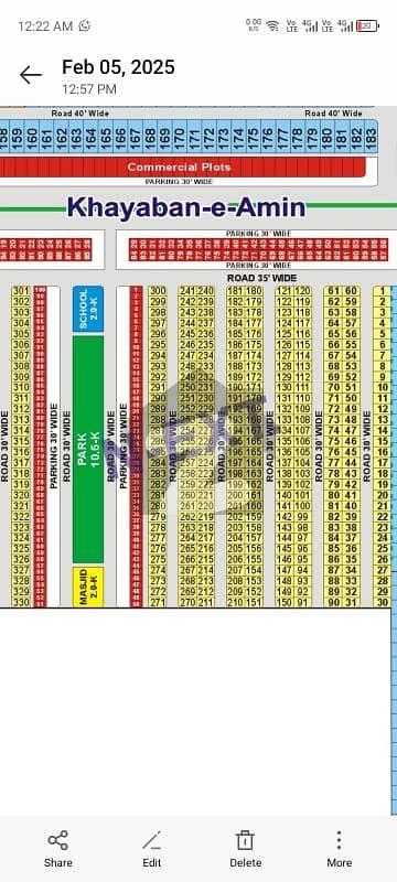 4-Marla Commercial Plot For Sale In Khayaban-E-Amin Housing Society, Lahore.