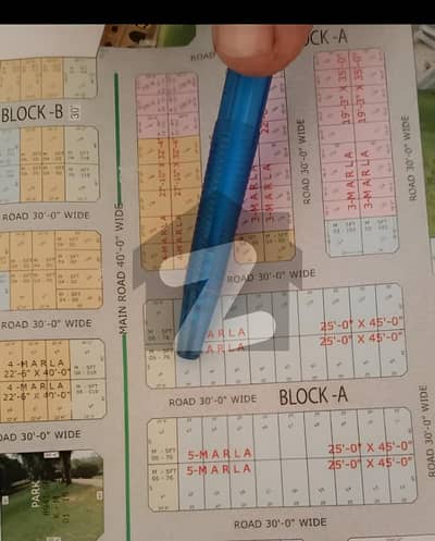 5 marla plot sun city next to corner