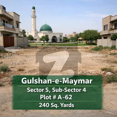 گلشنِ معمار - سیکٹر ایس گلشنِ معمار,گداپ ٹاؤن,کراچی میں 10 مرلہ رہائشی پلاٹ 1.5 کروڑ میں برائے فروخت۔