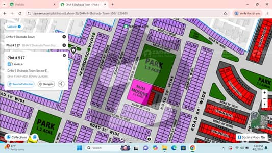 ڈی ایچ اے 9 ٹاؤن ڈیفنس (ڈی ایچ اے),لاہور میں 5 مرلہ رہائشی پلاٹ 85.0 لاکھ میں برائے فروخت۔