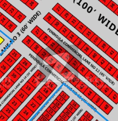 پینینزولیا کمرشل ایریا ڈی ایچ اے فیز 8,ڈی ایچ اے ڈیفینس,کراچی میں 4 مرلہ کمرشل پلاٹ 5.3 کروڑ میں برائے فروخت۔