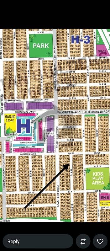 DHA Multan sector H 1 kanal residential plot near to Park, Masjid and commercial. Direct access to 300ft road.