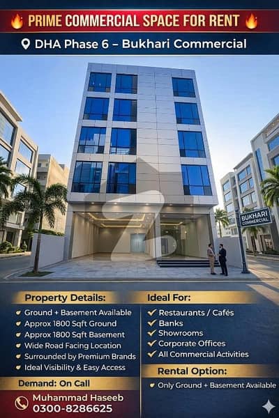 بخاری کمرشل ایریا ڈی ایچ اے فیز 6,ڈی ایچ اے ڈیفینس,کراچی میں 16 مرلہ دکان 15.0 لاکھ میں کرایہ پر دستیاب ہے۔