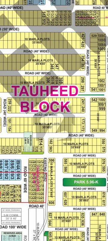 10 Marla On Ground Possesion Plot For Sale In Tauheed Block Bahria Town Lahore