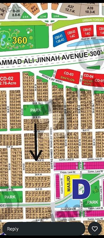 DHA Multan sector D 1 kanal residential plot near to Park, Masjid and commercial.