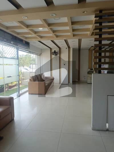 1 Kanal Ground Floor Life Time Commercial Hall Furnished For Rent Prime Location On Main Boulevard Khaybe Ne Janah Road Lahore Near Ucp University Or Abdul Sattar Eidi Motorway M2 Or Shaukat Khanum Hospital