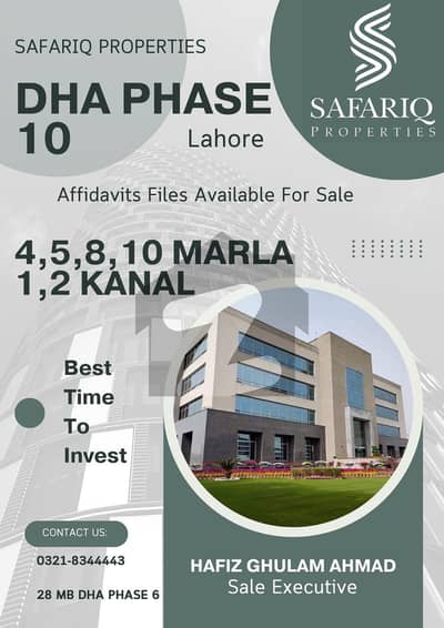 DHA Phase 10 Lahore 1 Kanal Residential File for Sale | Secure & High ROI Investment