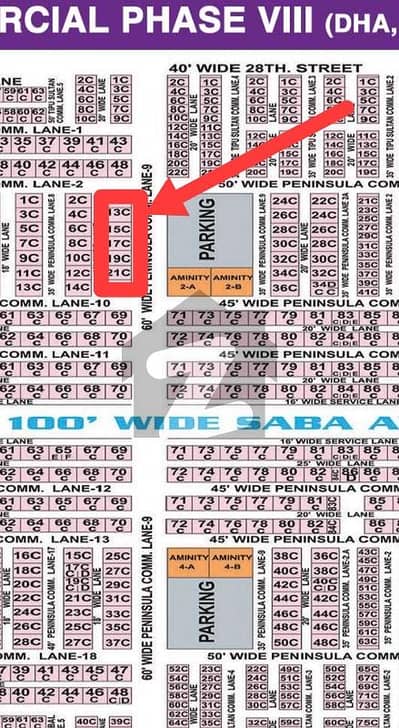 پینینزولیا کمرشل ایریا ڈی ایچ اے فیز 8,ڈی ایچ اے ڈیفینس,کراچی میں 4 مرلہ کمرشل پلاٹ 10.0 کروڑ میں برائے فروخت۔