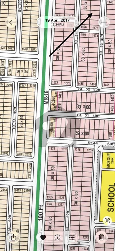 8 marla solid sun face plot @90 lac in F block, Sector B17 Islamabad.