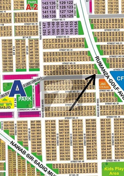 Corner Extra Land 23 Marla Paid 80 Feet Facing 150fit Main Road + Rumanza Road