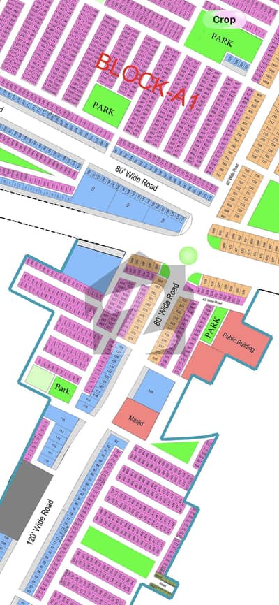 5 Marla Plots For Sale In A1 Block Near Masjid Central Park Housing Scheme