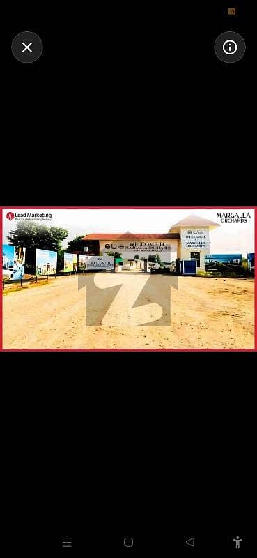 Prime plot for sale in Margalla Orchard block B Islamabad.