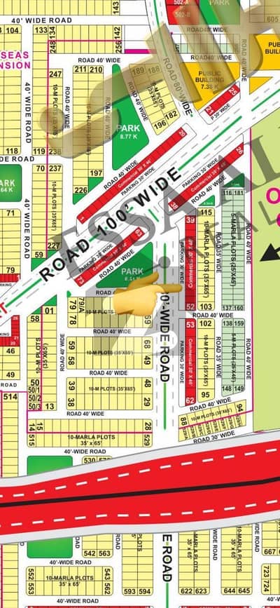Plot # 49, Oversease C . Commercial 80ft wide road