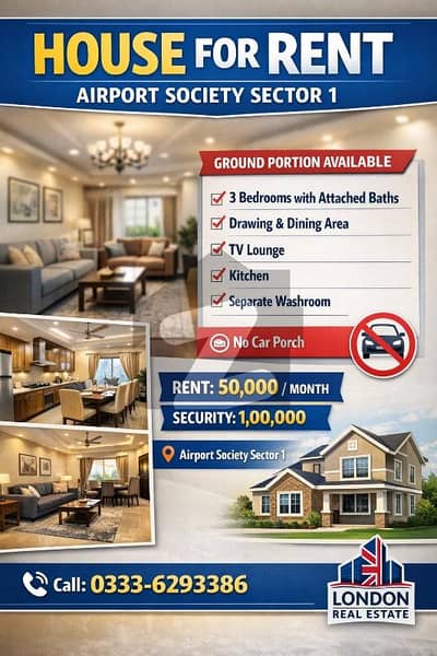 House for Rent Airport Society Sector 1 House for Rent Airport Society Sector 1