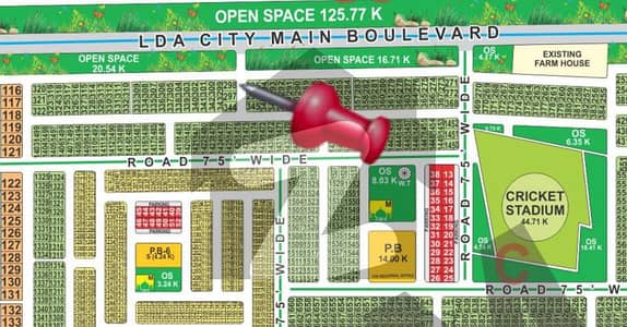 Corner 10 Marla Residential Plot Available on main Boulevard with immediate Possession for Best Choice For Home Or Investment, LDA City Lahore.
