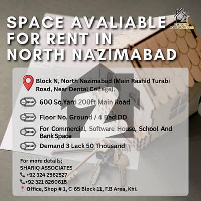 Lower Portion For Rent in North Nazimabad!