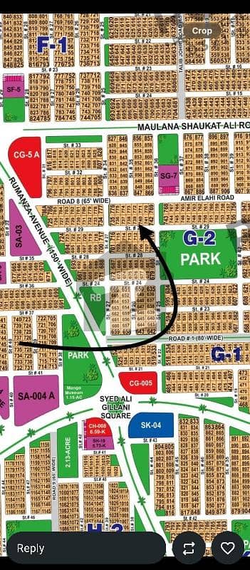 DHA Multan sector G 1 kanal residential plot near to park, Masjid and commercial.