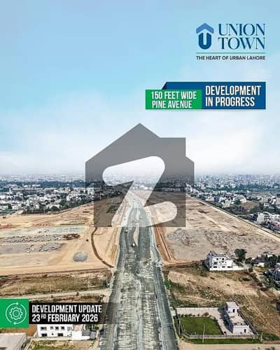 5 MARLA RESIDENTIAL Plot In Union Town, On 2 Years Easy Installments Abdul Sattar Edhi Road, Lahore.