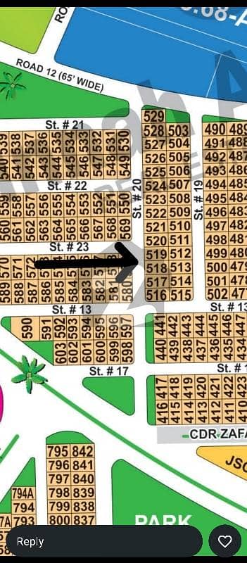 DHA Multan sector i 1 kanal residential plot near to park, Masjid and commercial.