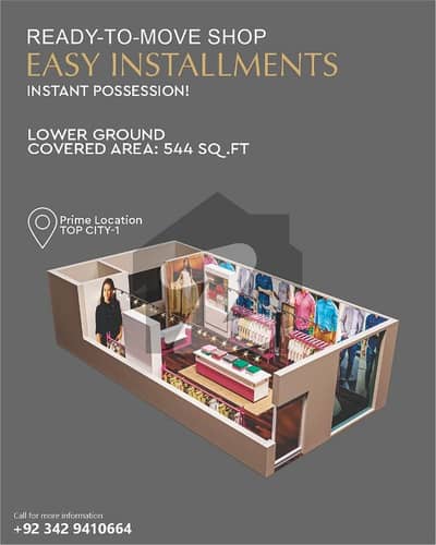 ٹاپ سٹی 1 اسلام آباد میں 2 مرلہ دکان 2.45 کروڑ میں برائے فروخت۔