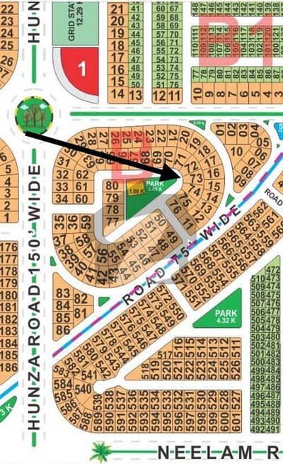 Facing Park B Block Lda City 1 Kanal plot available possacion plot for sale