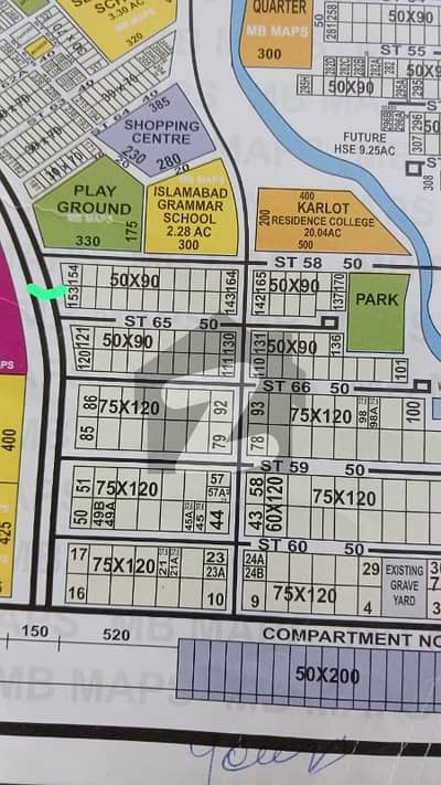 F. 11/4 Double Road Corner Plot Size 666 Sqyd Direct Deal with Owner
