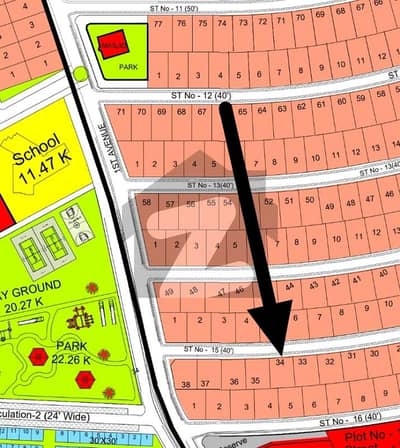 ڈی ایچ اے فیز 4 - سیکٹر سی ڈی ایچ اے ڈیفینس فیز 4,ڈی ایچ اے ڈیفینس,اسلام آباد میں 1 کنال رہائشی پلاٹ 2.7 کروڑ میں برائے فروخت۔