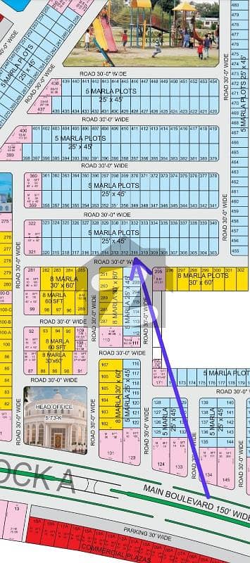 5 Marla Residential Plot Available For Sale In A Block Hot Location 311-A