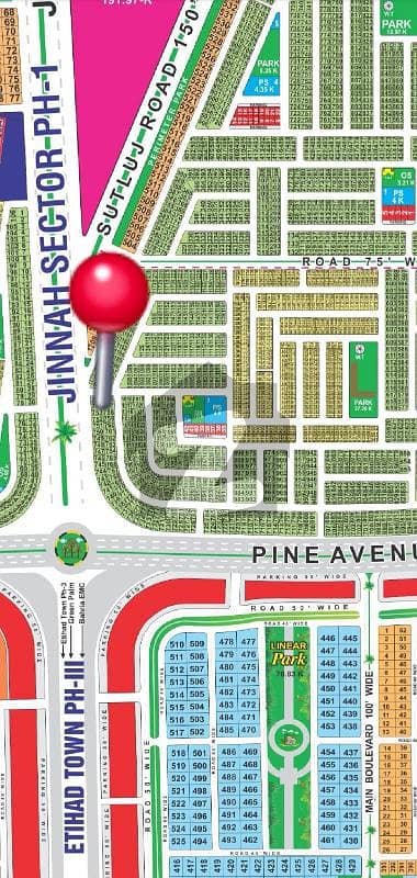 Own A 10 Marla Plot On 300 Ft Jehlum Road, Near to Etihad Town's Commercial Area on Pine Avenue Road, Jinnah Sector, LDA City