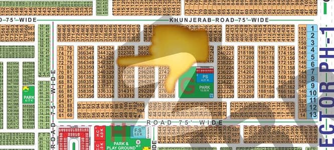 On Ground 1 Kanal Residential Plot Available For Sale In Block-G, LDA CITY Lahore.