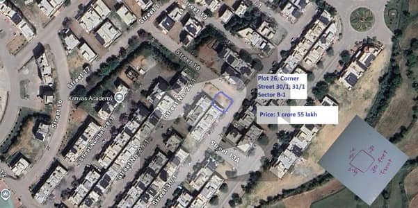 DIRECT OWNER - 5 Marla Corner Plot with 1 Marla extra land For Sale