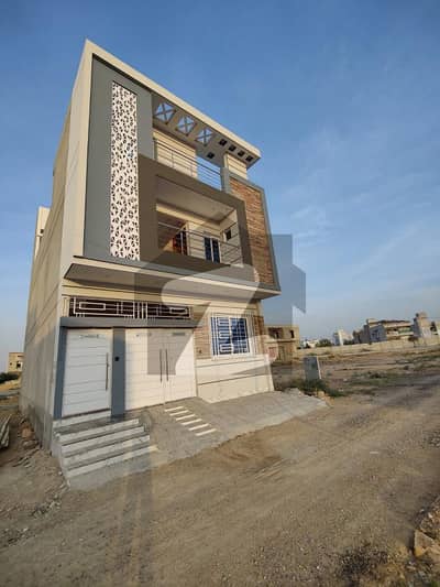 BRAND NEW 120 SQUARE YARDS DOUBLE STOREY HOUSE FOR SALE IN SAADI TOWN KARACHI